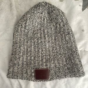 Love your melon, black and white knitted hat